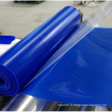 Feuille en caoutchouc glacée de silicone de feuille de silicone de couleur bleue
